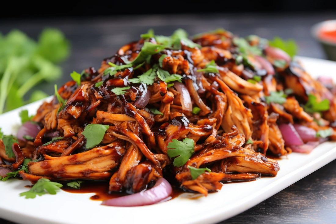 Sappige pulled chicken met bbq saus
