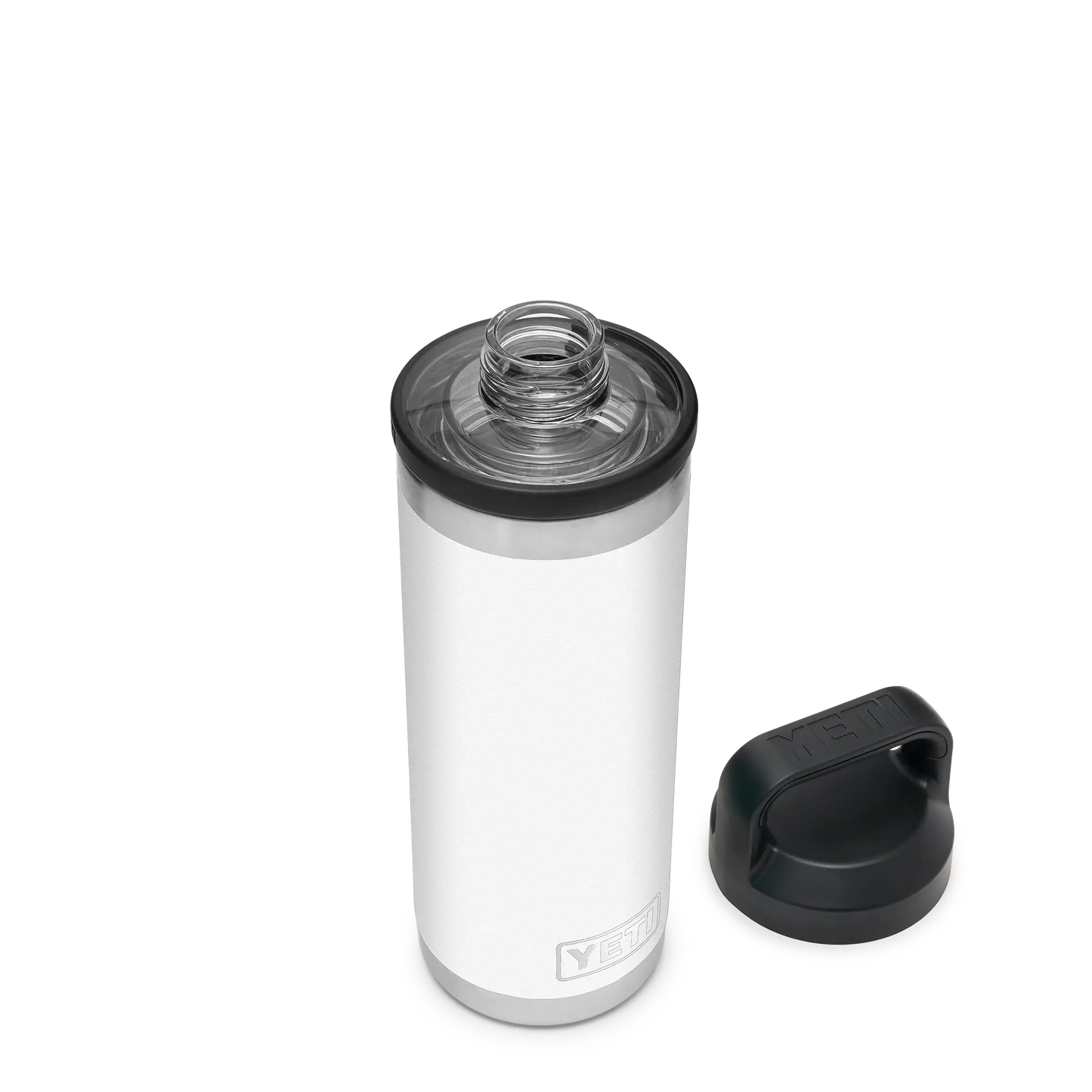 YETI Rambler Water Bottle with Chug Cap 18oz 532ml White voorkant