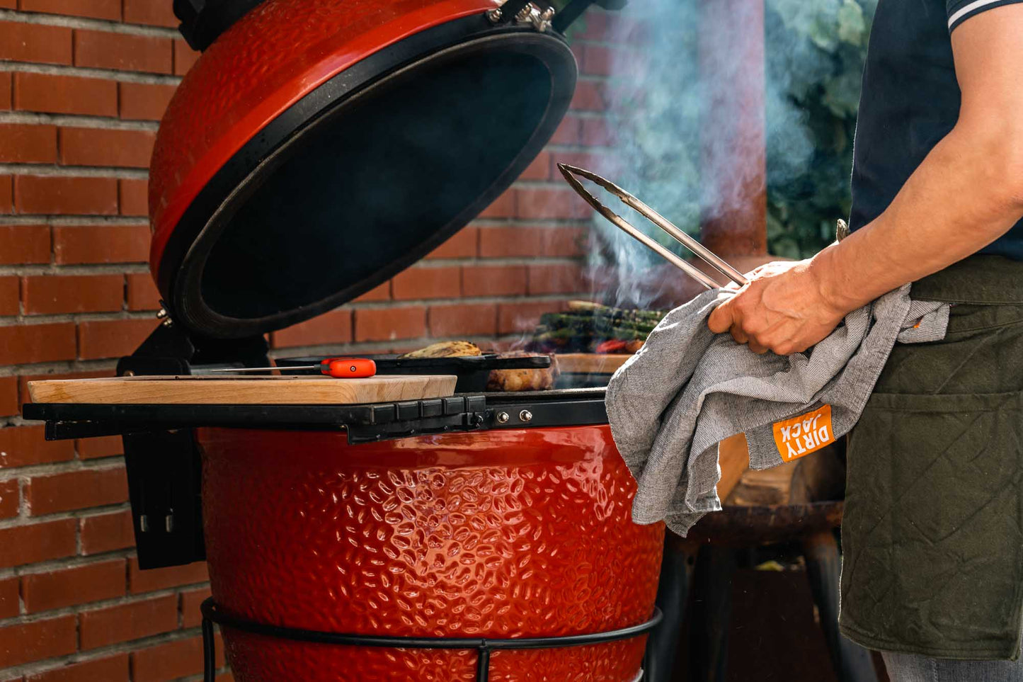 Dirty Jack Kookdoek - Charcoal - Orange label