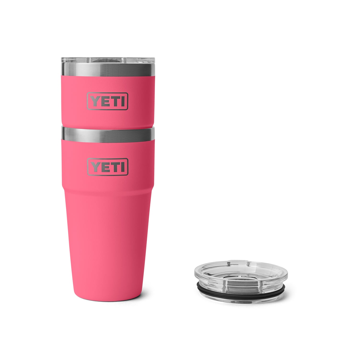 YETI Rambler Stackable Cup with Magslider Lid 20oz (591ml) | Tropical Pink