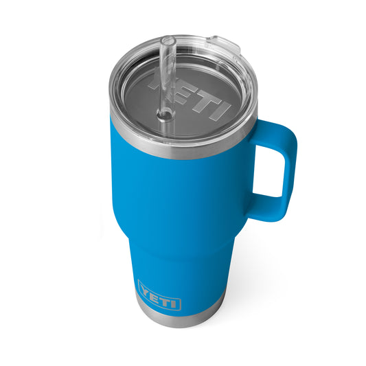 YETI Rambler Straw Mug with Straw Lid 35 oz (994ml) | Big Wave Blue