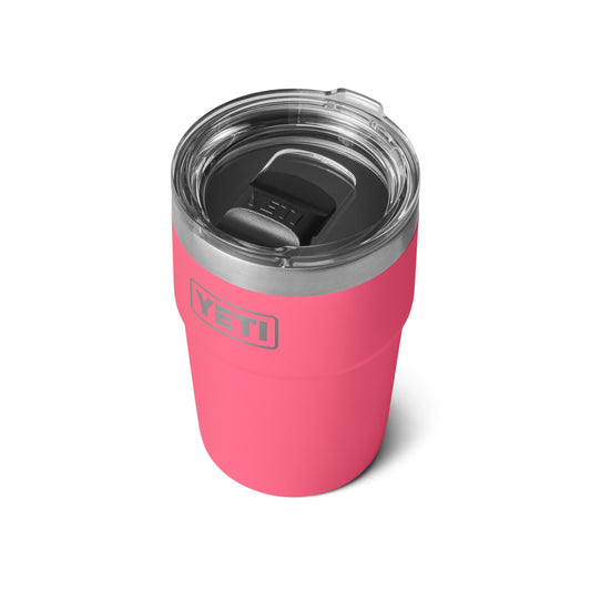 YETI Rambler Stackable Cup with Magslider Lid 16oz (473ml) | Tropical Pink