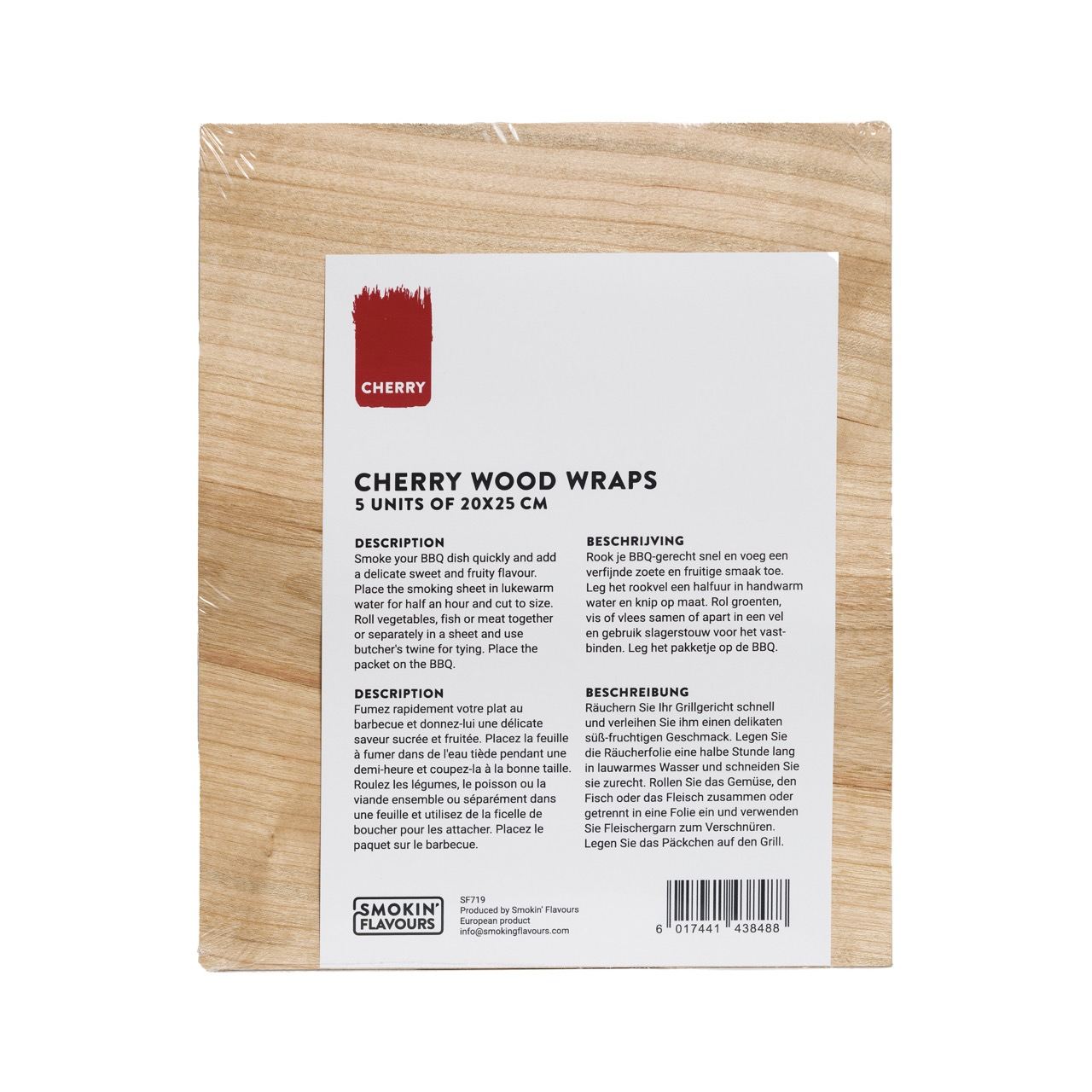 Smokin' Flavours Smoking Sheets Cherry / Kers - 5 stuks