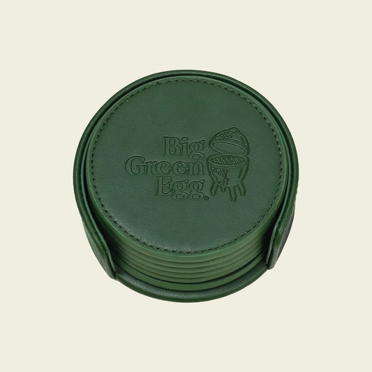 De onderzetters met houder van bovenaf in beeld gebracht.