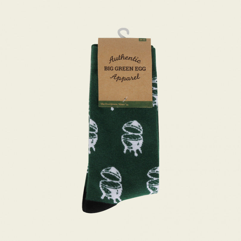 Big Green Egg Socks Eggs Green/White Maat 39-42