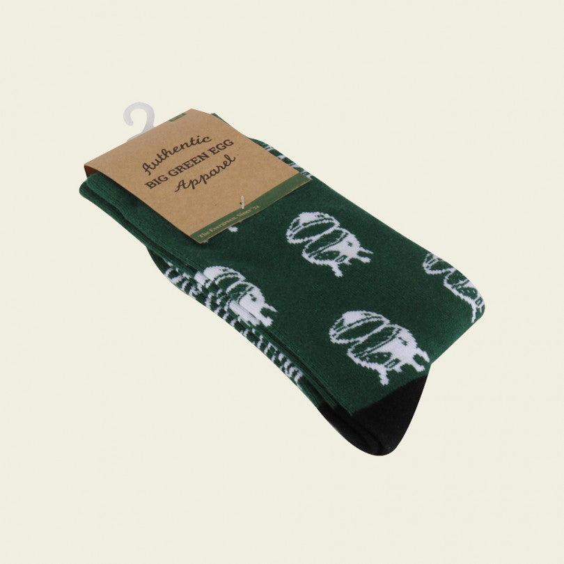 Big Green Egg Socks Eggs Green/White Maat 39-42