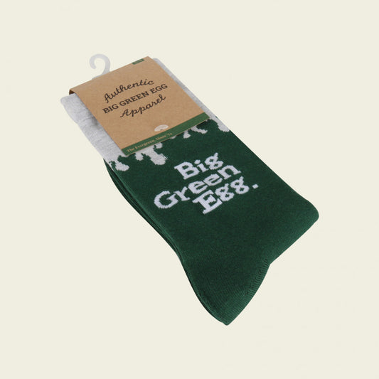 Big Green Egg Socks Flames Green/White Maat 43-46