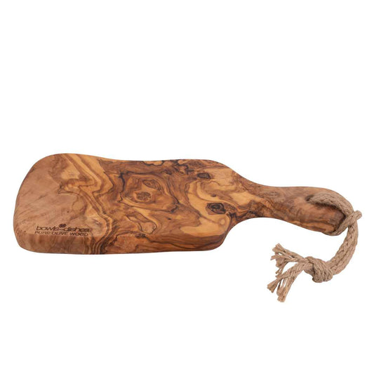 Bowls & Dishes | Olijfhouten Serveerplank met handvat 35cm