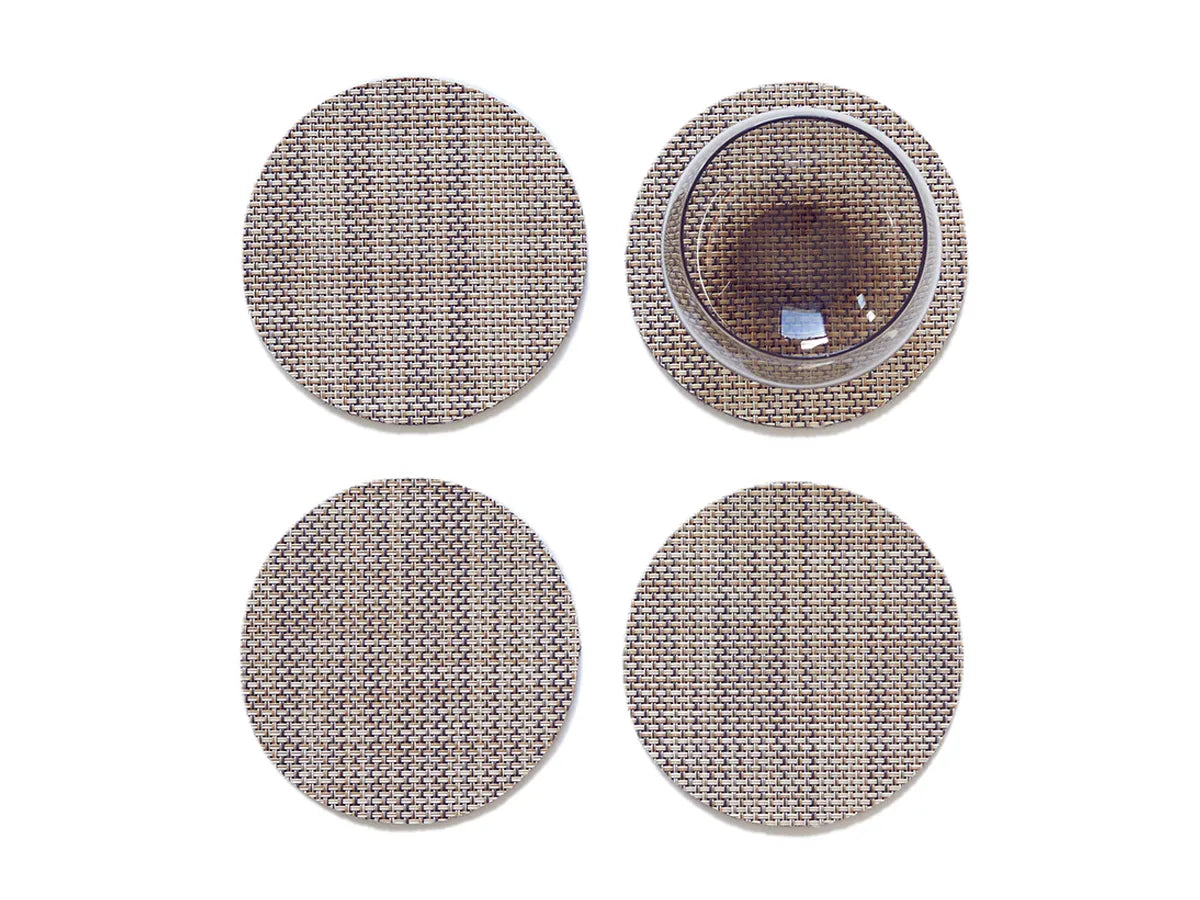 Chilewich Mini Basketweave Linen Coasters | Set 4 st.
