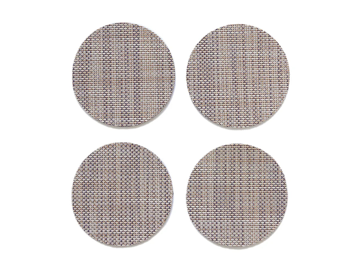 Chilewich Mini Basketweave Linen Coasters | Set 4 st.