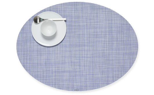 Chilewich Mini Basketweave Periwinkle Placemat ovaal 36x49cm