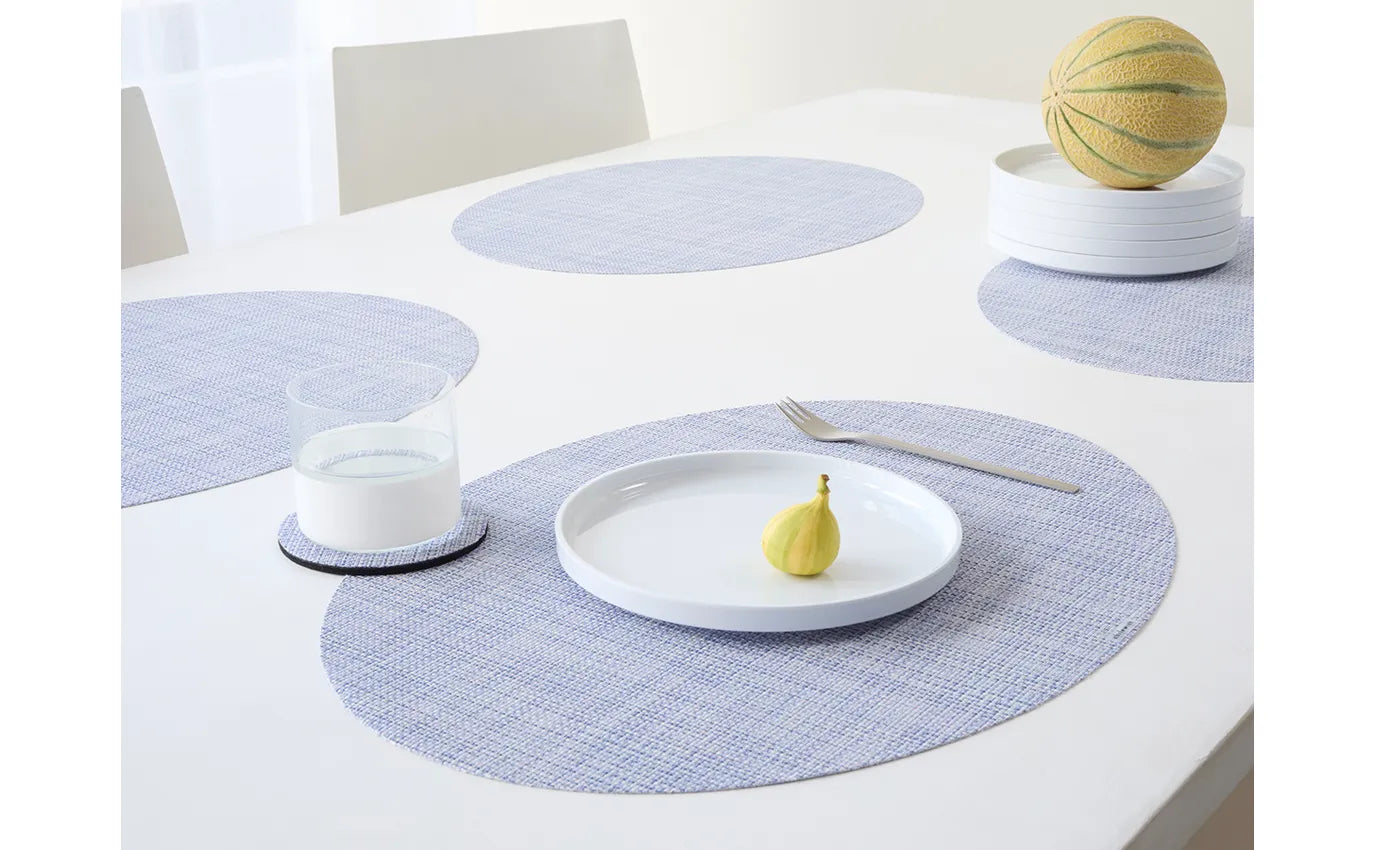 Chilewich Mini Basketweave Periwinkle Placemat ovaal 36x49cm