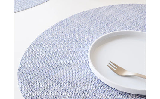 Chilewich Mini Basketweave Periwinkle Placemat ovaal 36x49cm