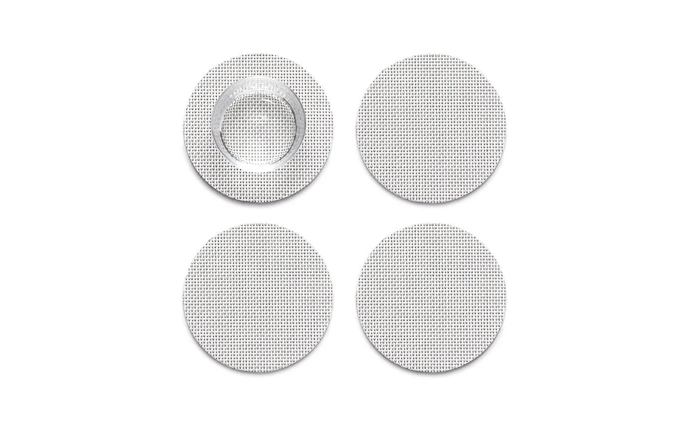 Chilewich Mini Basketweave White Coasters | Set 4 st.
