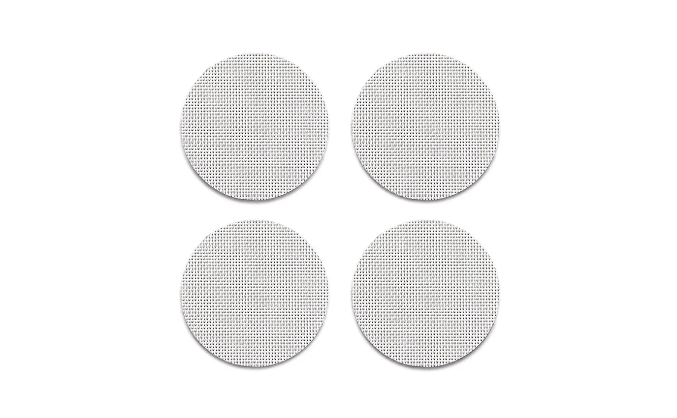 Chilewich Mini Basketweave White Coasters | Set 4 st.