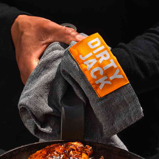 Dirty Jack Kookdoek - Charcoal - Orange label