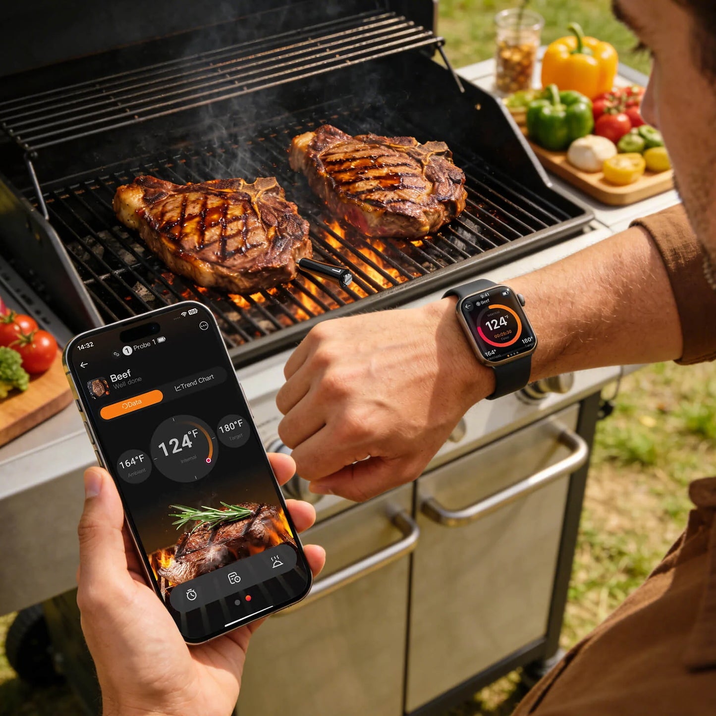 INKBIRD INT-14-BW Bluetooth + Wifi Thermometer | 4 wireless probes