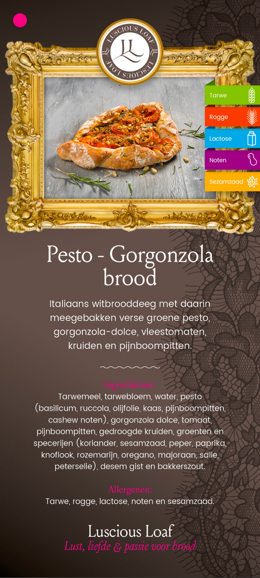 Luscious Loaf | Ambachtelijk Pesto-Gorgonzola Brood