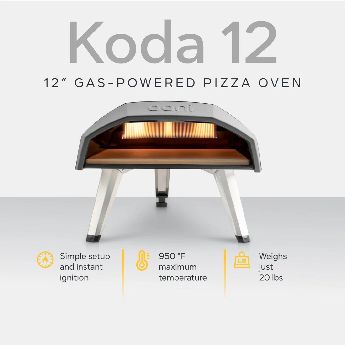 Ooni Pizzaoven Koda 12 | gas gestookt