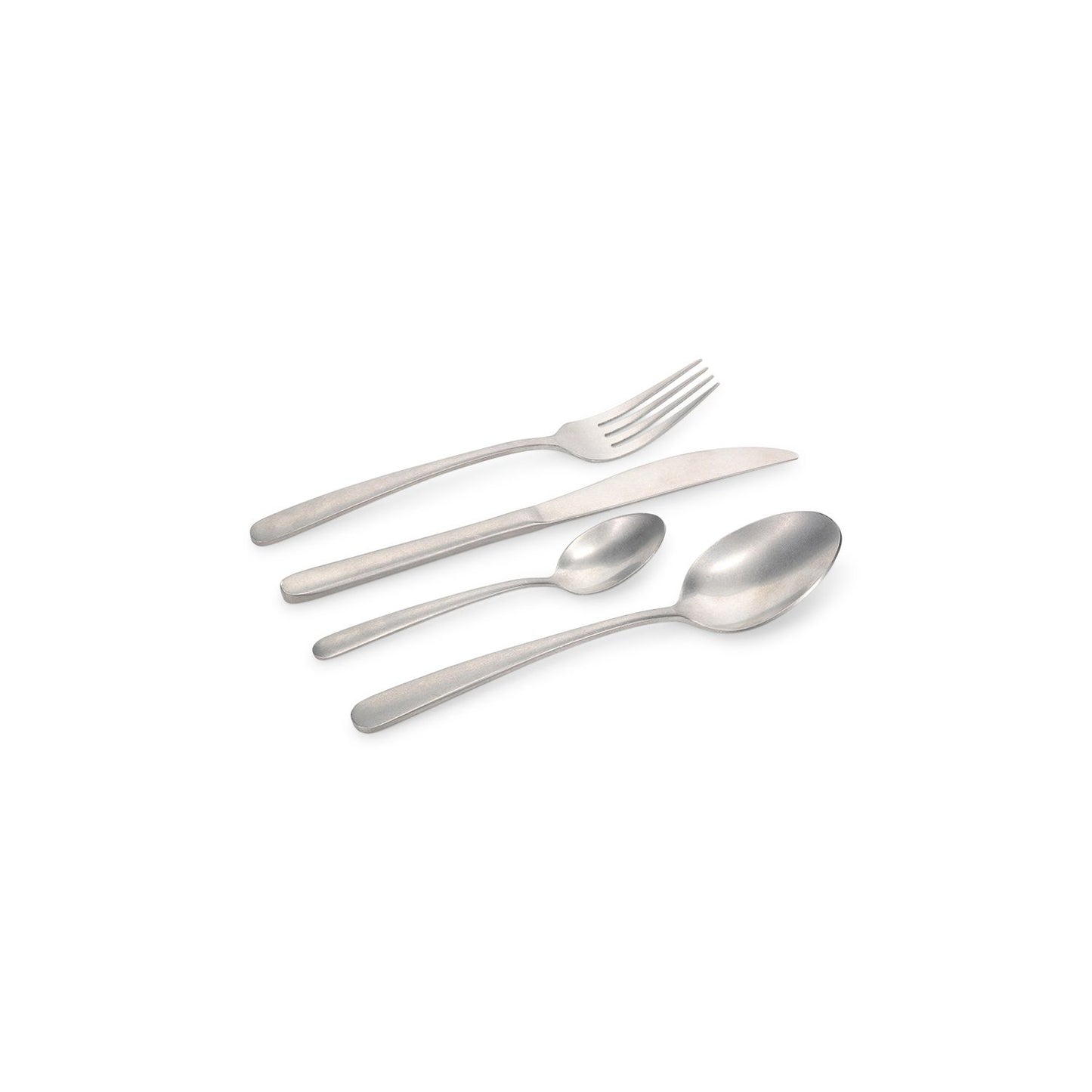Salt&Pepper | Vintage Aura Bestekset Mat Zilver | 4-persoonsset 16-delig
