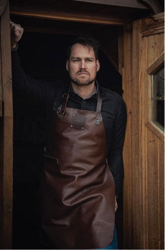 Witloft Buffellederen Schort Full grain | Chocolat