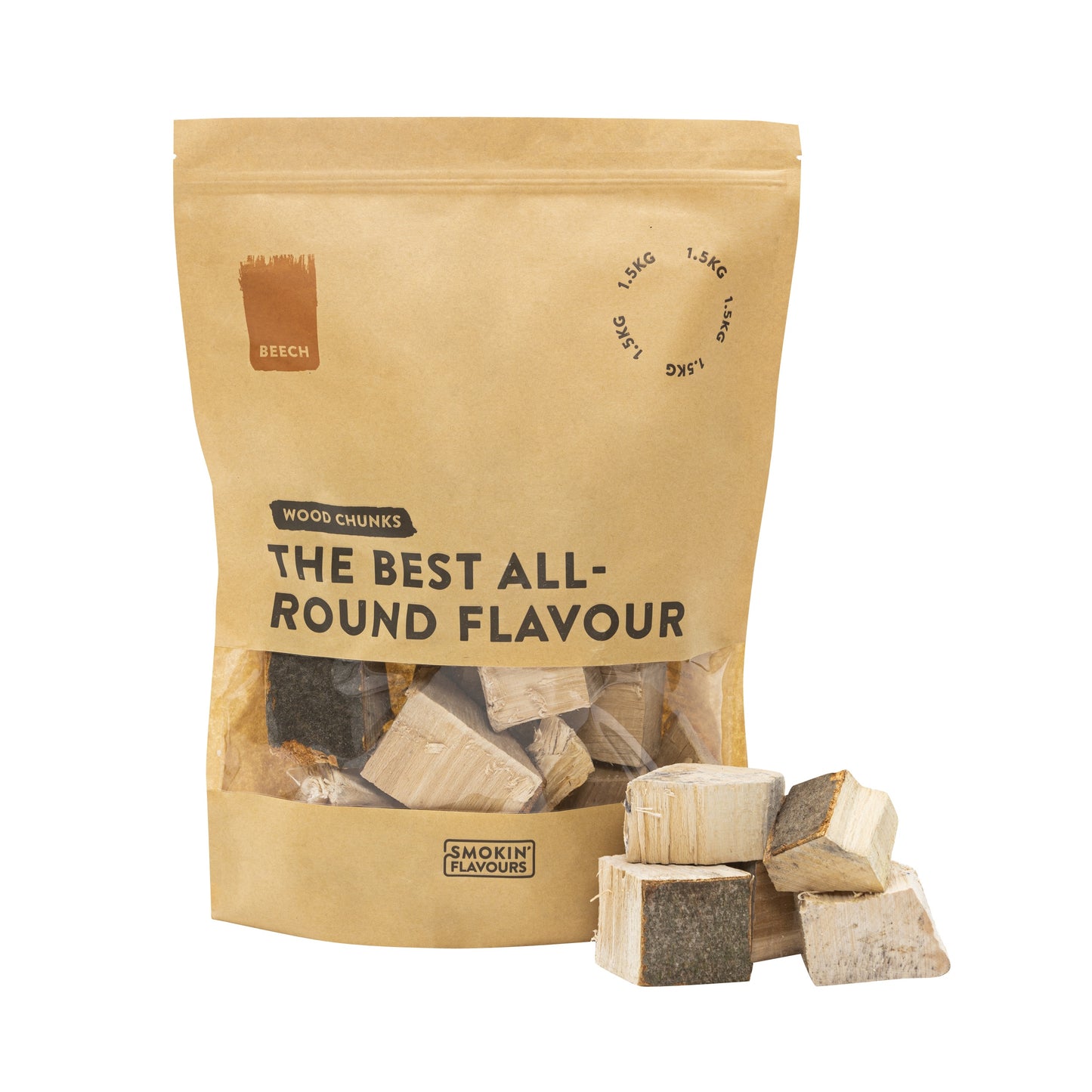 Smokin' Flavours Wood Chunks Beech / Beuken 1,5kg