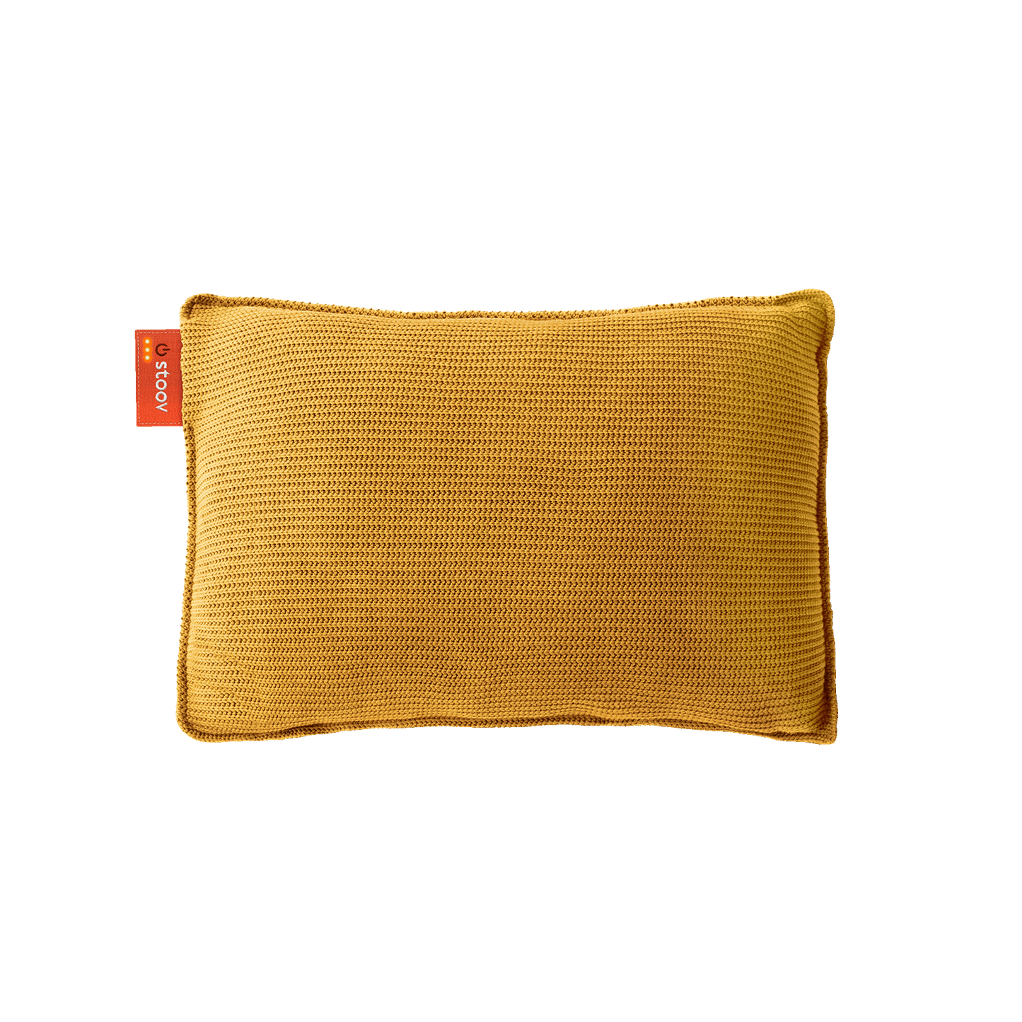 Stoov Ploov Warmtekussen Draadloos Knitted Ocher Yellow 45x60cm | standaard batterij