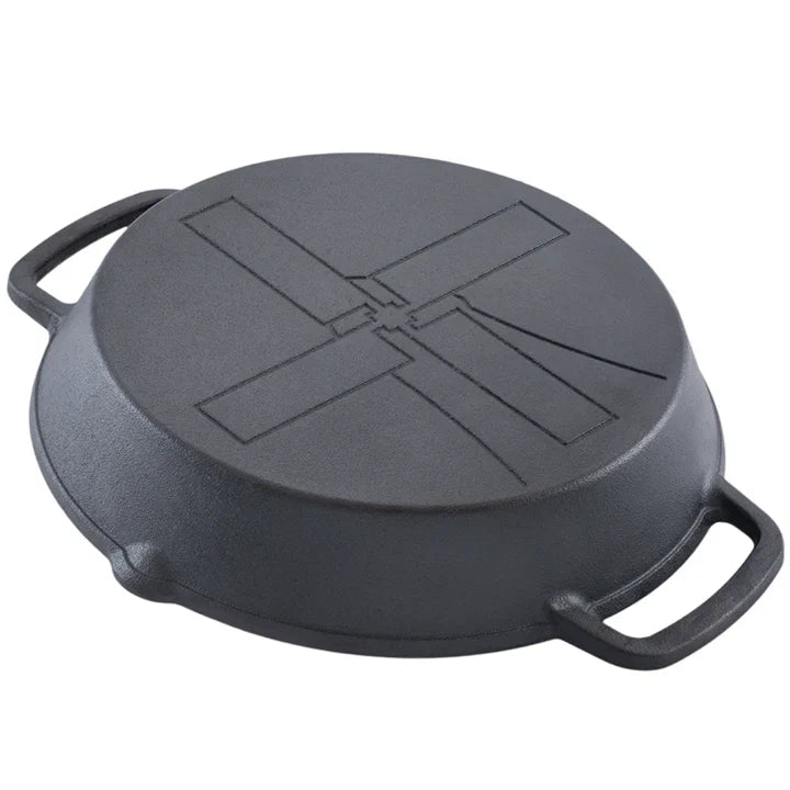 The Windmill Skillet Cast Iron met 2 Handvaten XLarge 31,5cm