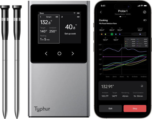 Typhur | Sync Dual Thermometer | 2 wireless probes
