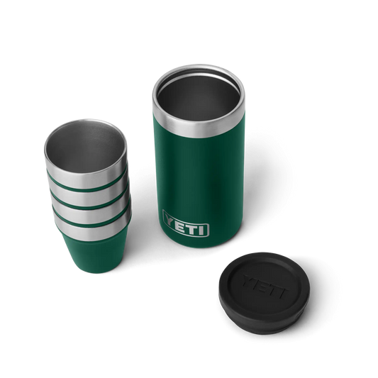 YETI Rambler Shot Glasses 1.7 oz (50ml) incl. Carrying Case | Black Forest Green