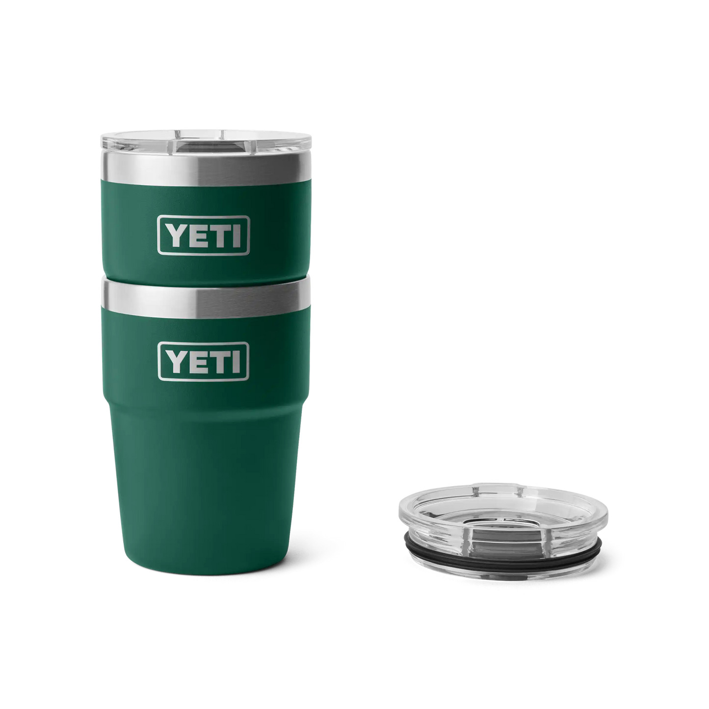 YETI Rambler Stackable Cup with Magslider Lid 16oz (473ml) | Black Forest Green