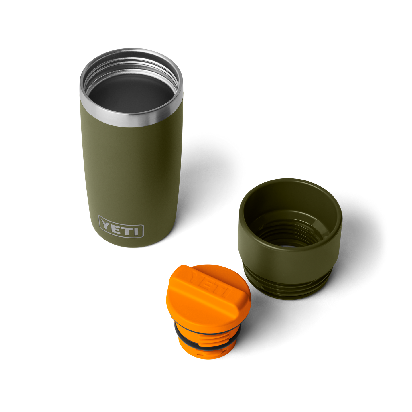 YETI Rambler Travel Bottle with Commuter Cap 12 oz (355ml) | Olive + King Crab Orange