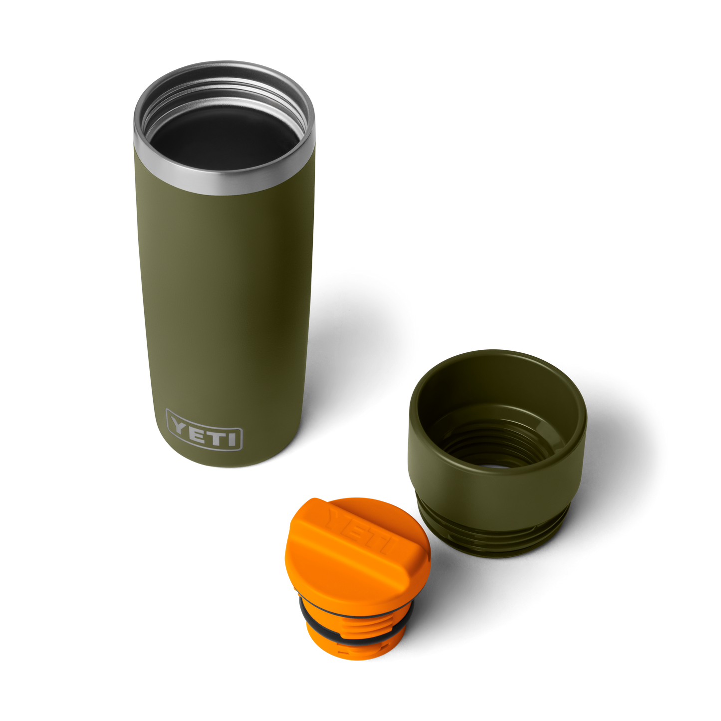 YETI Rambler Travel Bottle with Commuter Cap 16 oz (473ml) | Olive + King Crab Orange