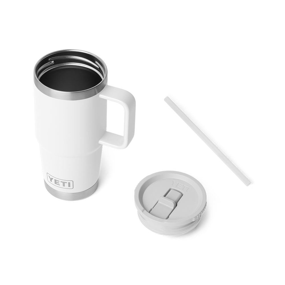 YETI Rambler Travel Straw Mug with color-matched straw lid 20 oz (591ml) | White