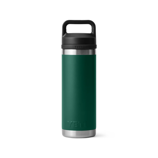 YETI Rambler Water Bottle with Chug Cap 18 oz (532ml) | Black Forest Green