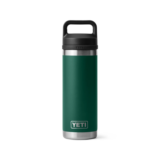 YETI Rambler Water Bottle with Chug Cap 18 oz (532ml) | Black Forest Green
