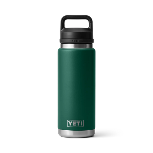 YETI Rambler Water Bottle with Chug Cap 26 oz (760ml) | Black Forest Green