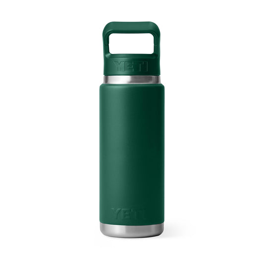 YETI Rambler Water Bottle with Color-Matched Straw Cap 26 oz (769ml) | Black Forest Green