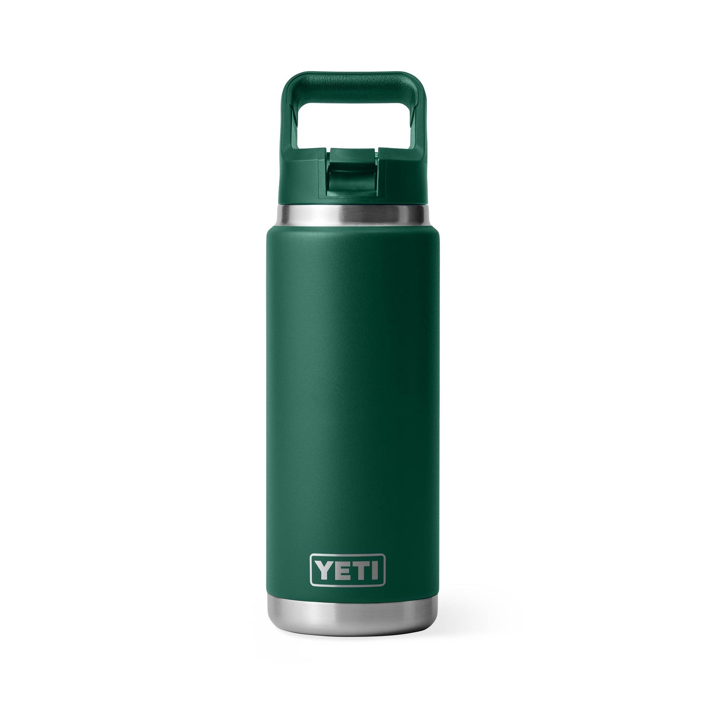 YETI Rambler Water Bottle with Color-Matched Straw Cap 26 oz (769ml) | Black Forest Green