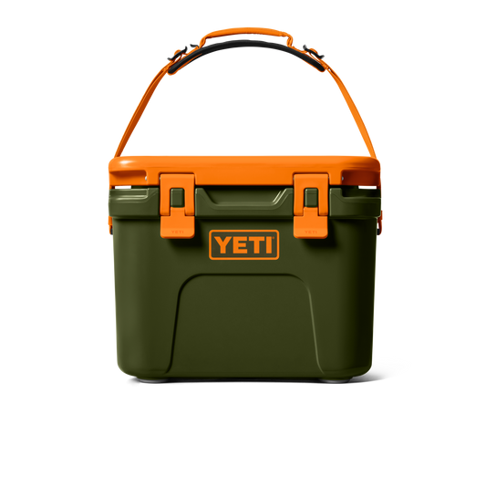 YETI Roadie 15 Hard Cooler | Olive + King Crab Orange