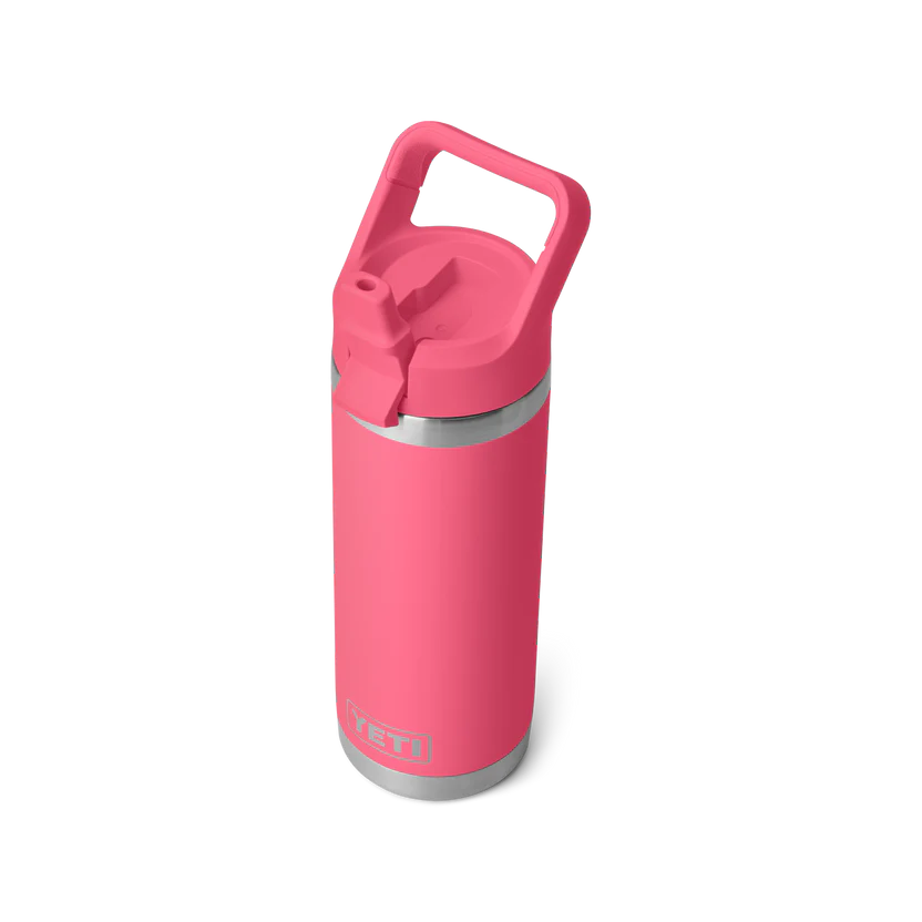 YETI Rambler Water Bottle with Color-Matched Straw Cap 18oz (532ml) | Tropical Pink