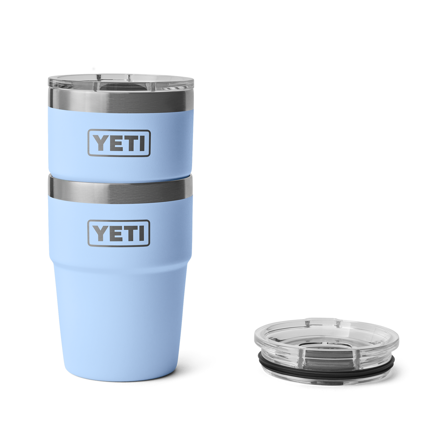 YETI Rambler Stackable Cup with Magslider Lid 16 oz (473ml) | Big Sky Blue