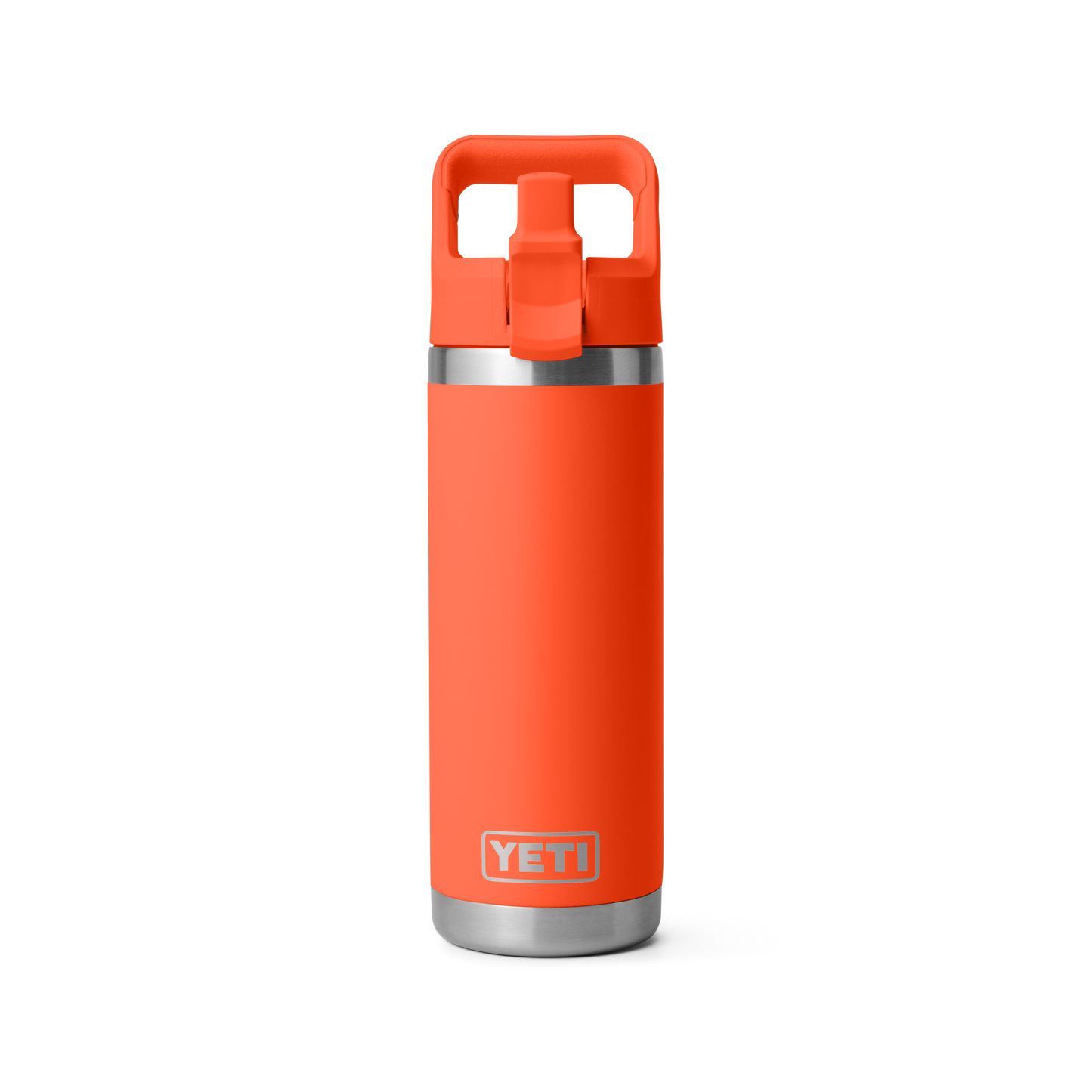 YETI Rambler Water Bottle with Color-Matched Straw Cap 18oz (532ml) | Papaya