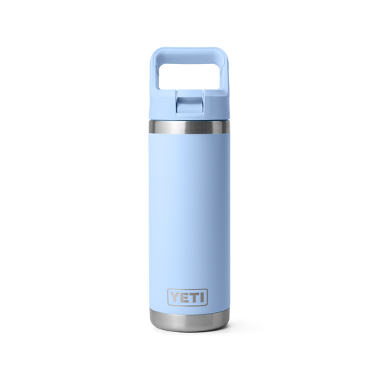 YETI Rambler Water Bottle with Color-Matched Straw Cap 18 oz (532ml) | Big Sky Blue