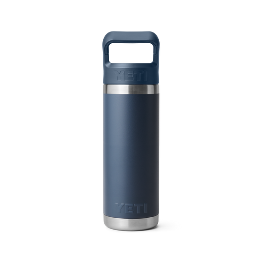 YETI Rambler Water Bottle with Color-Matched Straw Cap 18 oz (532ml) | Navy