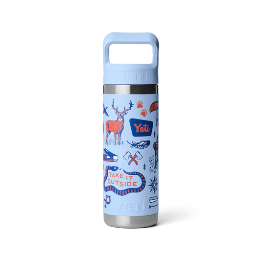 YETI Rambler Water Bottle with Color-Matched Straw Cap 18 oz (532ml) | Big Sky Summer Camp