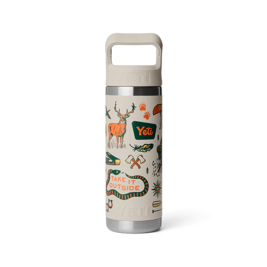 YETI Rambler Water Bottle with Color-Matched Straw Cap 18 oz (532ml) | Cape Summer Camp