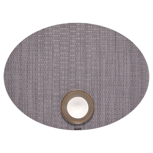 Chilewich Placemat Thatch Ovaal 36x49cm | Pewter