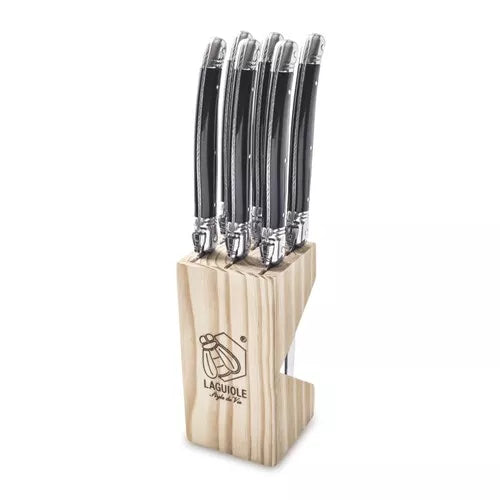 Laguiole Premium Steakmessen - Zwart