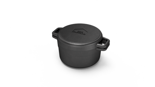 The Bastard Dutch Oven & Griddle Cast Iron 20cm | Compact, Medium, Large